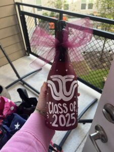 champage bottle painting